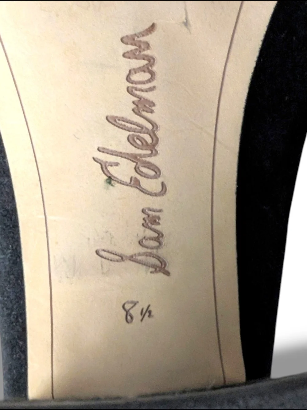 Sam Edelman Ellison Black Suede Pump Heels, Size 8.5